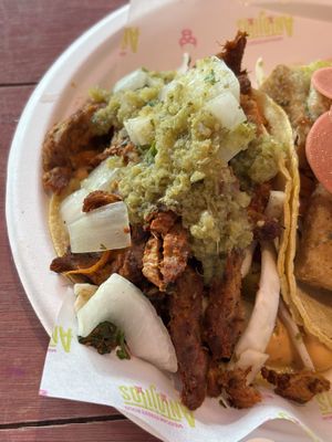 Seitan barbacoa taco  at Antojitos - Edinburgh Street Food in Edinburgh