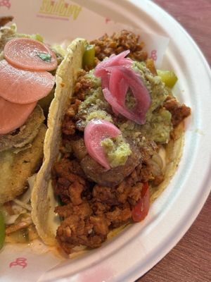 Chorixo con papas taco  at Antojitos - Edinburgh Street Food in Edinburgh