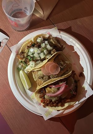 vegan taco selection  at Antojitos - Edinburgh Street Food in Edinburgh