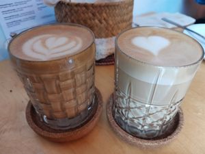 Coffee Haferlatte at Annegrete in Dusseldorf