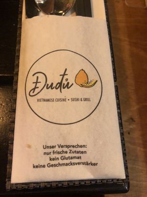 Promise: no glutamate, no flavour enhancer, fresh ingredients  at Du Du Vietnamese Cuisine - Sushi & Grill Restaurant in Dietikon