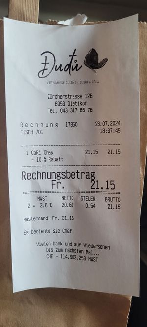  at Du Du Vietnamese Cuisine - Sushi & Grill Restaurant in Dietikon