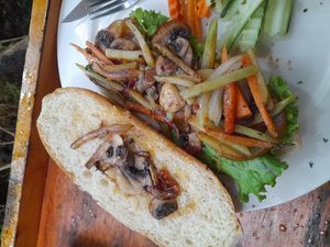 Vegan sandwich at Raices in Puntarenas