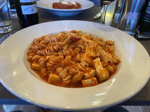 Pasta with Spicy Arbaritta (sp?) with Tofu  at Pasta Fresca in Reno