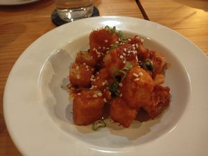 Spicy tofu at Kim's Bap in Sevilla