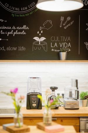 Kitchen at Bionectar in Girona