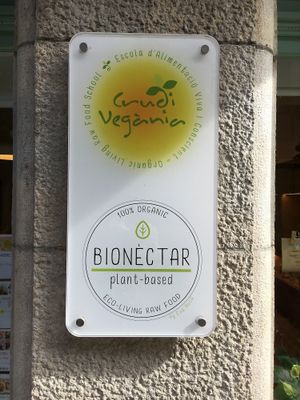 Sign outside  at Bionectar in Girona