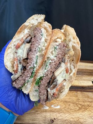 Steakhouse Bleu at Mission Burger Co in Austin