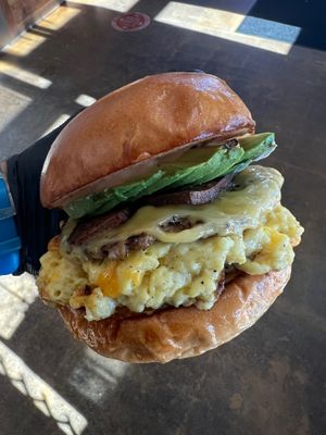 Big Bad Breakfast Burger at Mission Burger Co in Austin