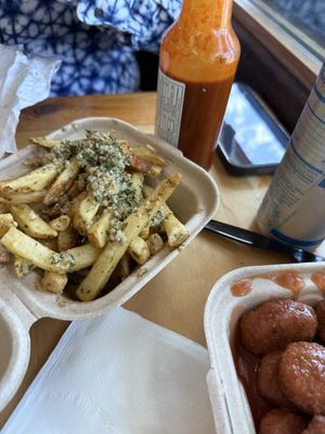 Garlic fries   at Mission Burger Co in Austin