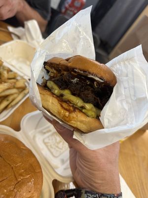 This burger was INSANNNNNELY GOOD!   at Mission Burger Co in Austin