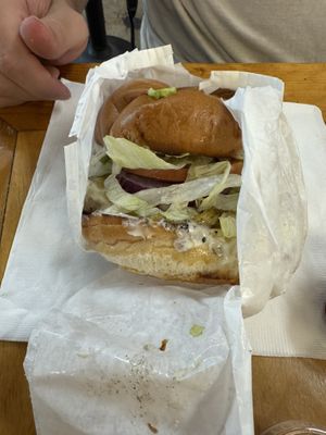 Bacon chicken ranch sandwich   at Mission Burger Co in Austin