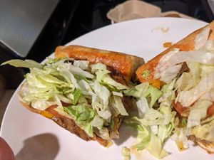 Chopped cheese sandwich at Mission Burger Co in Austin