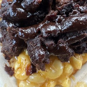 Brisket mac  at Mission Burger Co in Austin