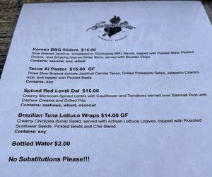 Menu  at The Savage Beet in Denver