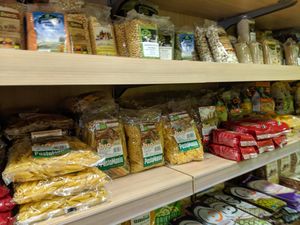 pasta and grains at Green Store in Athens