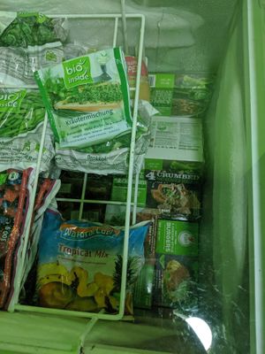 frozen products at Green Store in Athens