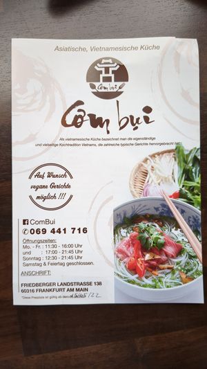 Menu Page 1 at Asia Com Bui in Frankfurt