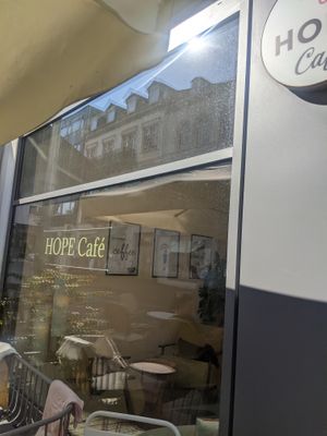 view from the street at Hope Café in Bad Homburg
