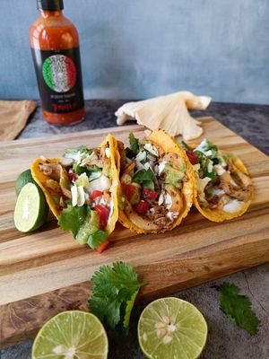 Mushroom tacos at La Cocina Mexicana in Abang