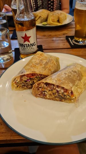 Mushroom burrito at La Cocina Mexicana in Abang