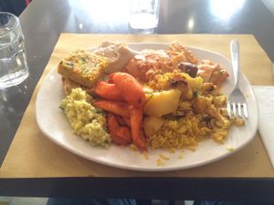 My HUGE plate. at Ops Cucina Mediterranea in Rome