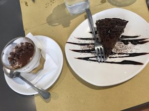 Chocolate cake or Tira Misu  at Ops Cucina Mediterranea in Rome