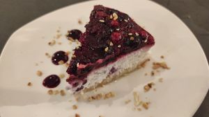 Cheesecake at Ops Cucina Mediterranea in Rome