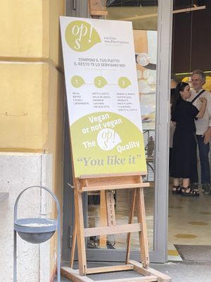 Exterior sign   at Ops Cucina Mediterranea in Rome