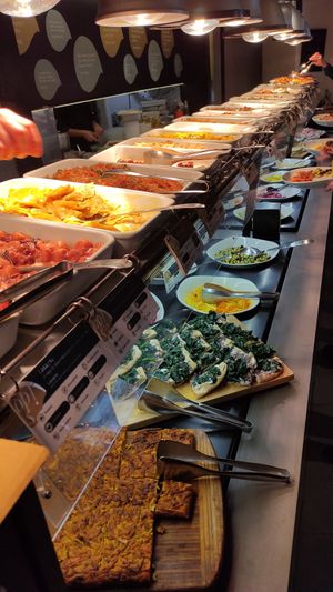Lunch buffet at Ops Cucina Mediterranea in Rome