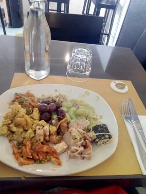 about 15 euro at Ops Cucina Mediterranea in Rome