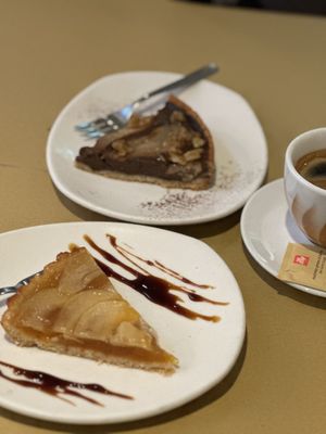 some of the vegan choices of desserts  at Ops Cucina Mediterranea in Rome