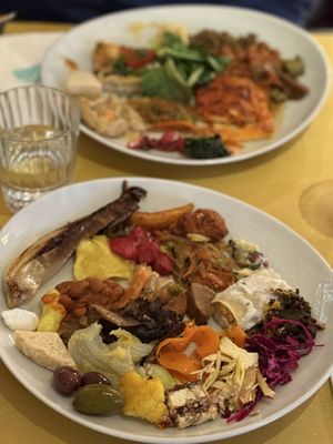 My plate & partner’s plate  at Ops Cucina Mediterranea in Rome