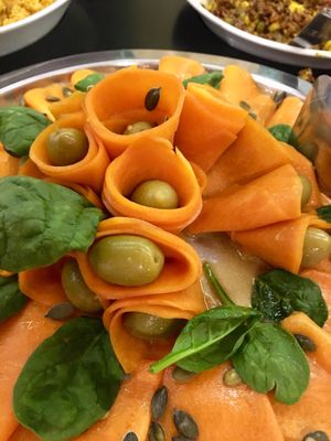 carrots and olives at Ops Cucina Mediterranea in Rome