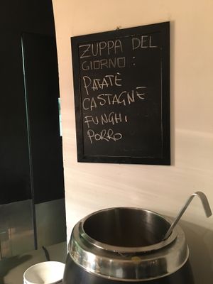 Soup of the day at Ops Cucina Mediterranea in Rome