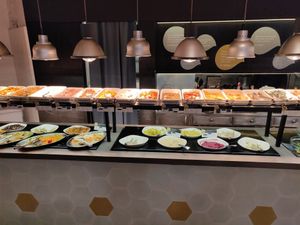 The buffet at Ops Cucina Mediterranea in Rome