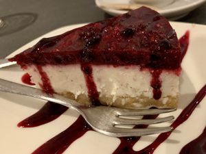 coconut milk "cheese"cake at Ops Cucina Mediterranea in Rome