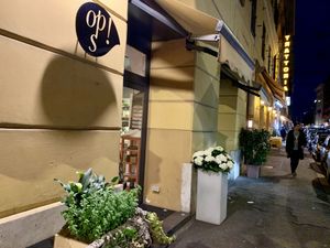 outside at Ops Cucina Mediterranea in Rome