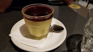 Berry custard at Ops Cucina Mediterranea in Rome