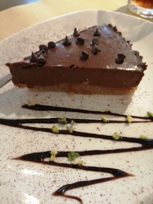 Chocolate cake at Ops Cucina Mediterranea in Rome