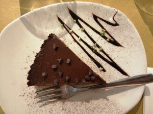 Chocolate cake at Ops Cucina Mediterranea in Rome