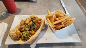 Beyond chikn cheesesteak at Zest in Bay Shore