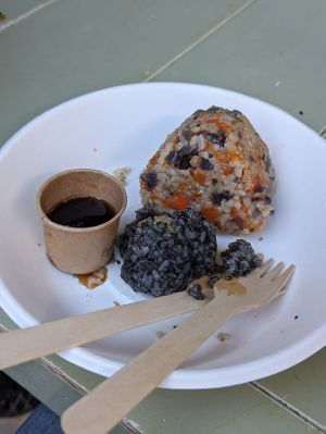 Half eaten onigiri forgot to take a pic at the start at Verde Vida - Rua Formosa in Porto