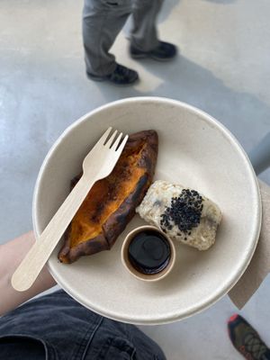 Cinnamon Sweet Potato and Aubergine Onigiri   at Verde Vida - Rua Formosa in Porto