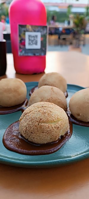 vegan cheese snack with barbecue at Just Food&Coffee in Natal