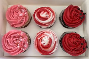Galentines mixed cupcake box  at The Avant Garden Bakery in Newcastle Upon Tyne