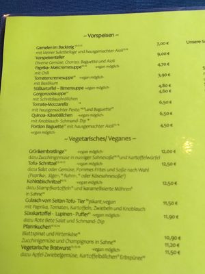Menu 1 at Zwiespalt in Hannover