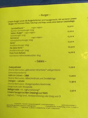 Menu 2 at Zwiespalt in Hannover