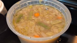 Veg sweet corn soup at 5th Element in Palm Coast