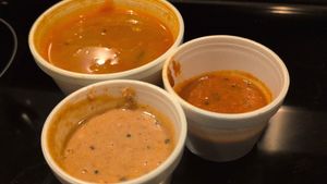 Sauces for sada dosa at 5th Element in Palm Coast
